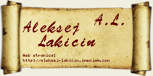 Aleksej Lakičin vizit kartica